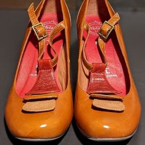 Jeffrey Campbell IBIZA Tri Color Leather High Heel Sandals Brown Handmade Sz 7